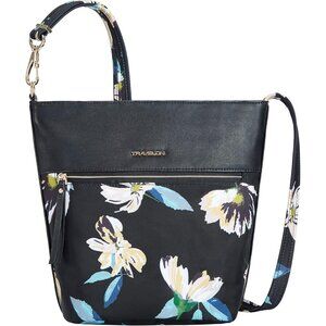 Addison Bucket Bag: Midnight Floral Design with 5-Point Anti-Theft Protection